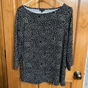 Talbot’s 3/4 sleeve black blouse size L petite